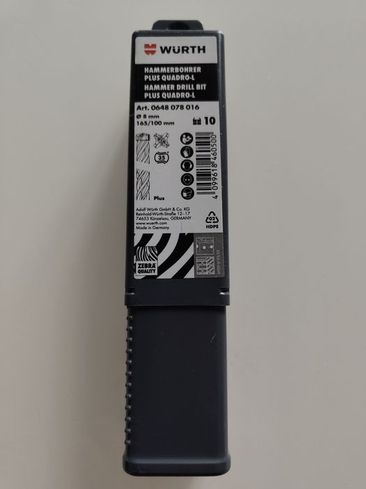 Wiertła udarowe Plus fi 8 do Betnu Quadro-L WIERTŁA-UDAR-PLUS-QUADRO