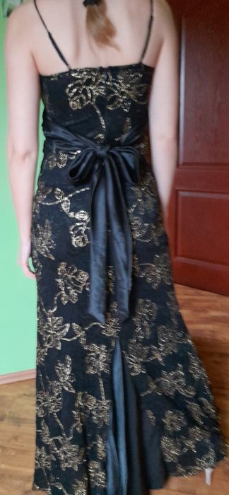 Suknia długa czarno-zlota r.36"Pretty Women"