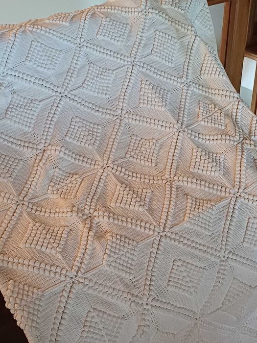 Colcha de renda feita à mão 2,2 x 2,25