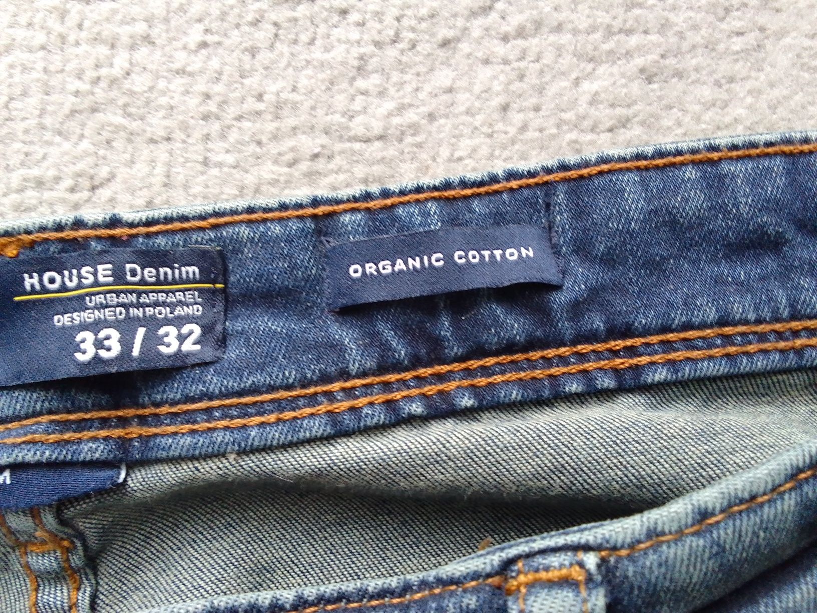 House Denim spodnie jeansowe rurki slim organiczna bawełna 33/32 Kostrzyn  nad Odrą • OLX.pl
