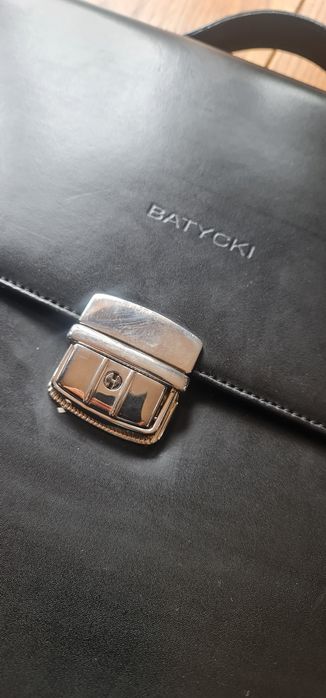 Batycki teczka aktowka czarna neseser na dokumenty meski