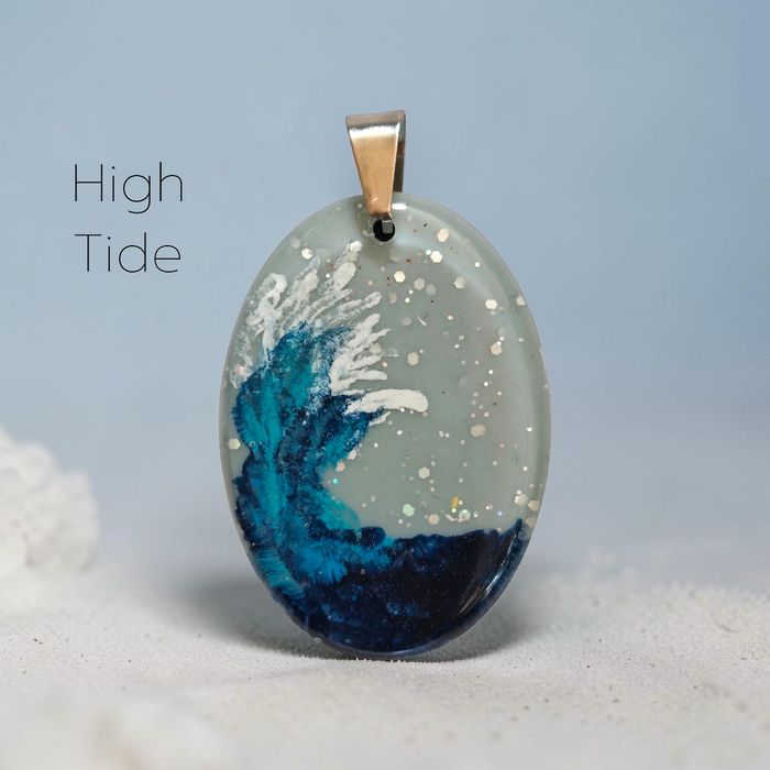 45. Piękny wisior zawieszka ręcznie malowany - High Tide