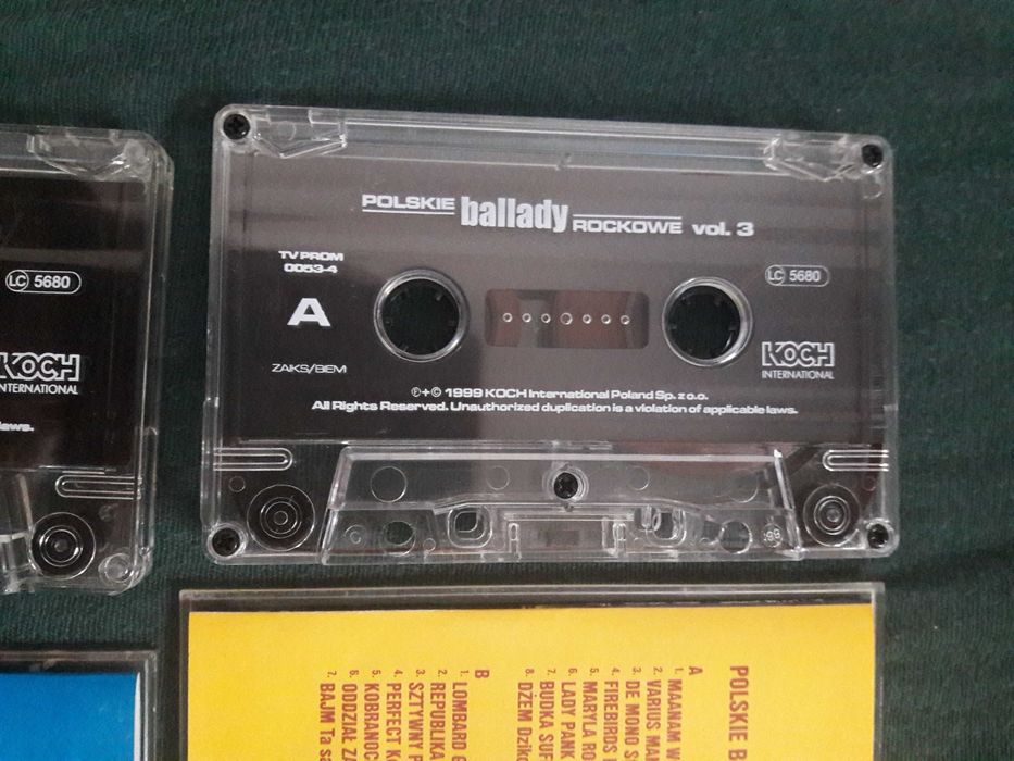 Polskie ballady rockowe  vol 1,2,3  kasety mc