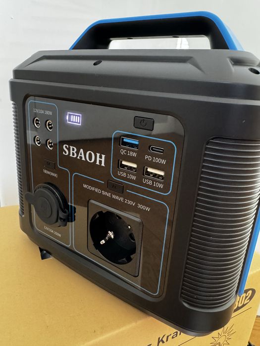 Stacja Energetyczna 300W, 296Wh szybkie ładowanie gniazda AC 230V
