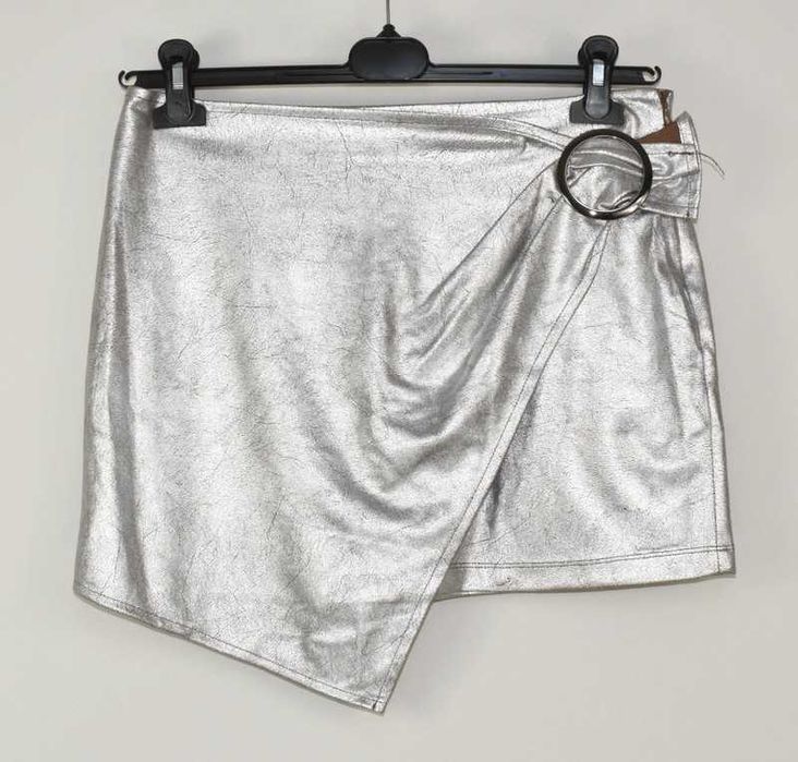 ZARA srebrna spódnica asymetryczna M