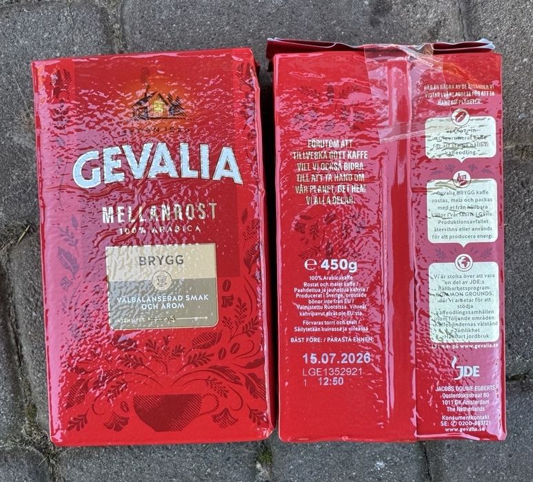 Кава Gevalia Brygg оригінал 450g мелена 100% арабіка кава кофе