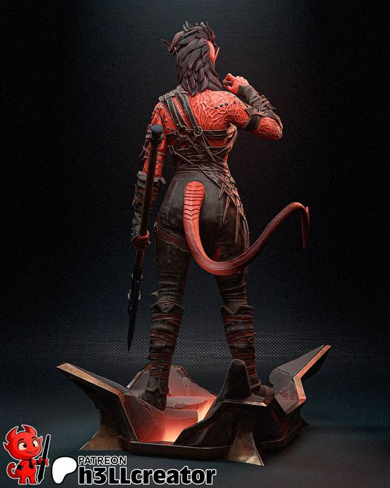 Karlach (Baldur's Gate 3)od h3ll creator - figurka druk 3d z żywicy