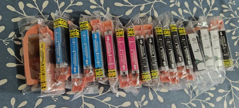 Tinteiros  C551XL e C550XL compatíveis Canon PIXMA