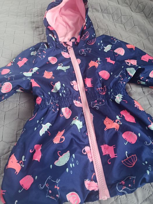 Kurtka przeciwdeszczowa ocieplona polarem 80