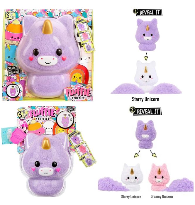 Мʼяка іграшка антистрес Fluffie Stuffies Unicorn єдиноріг