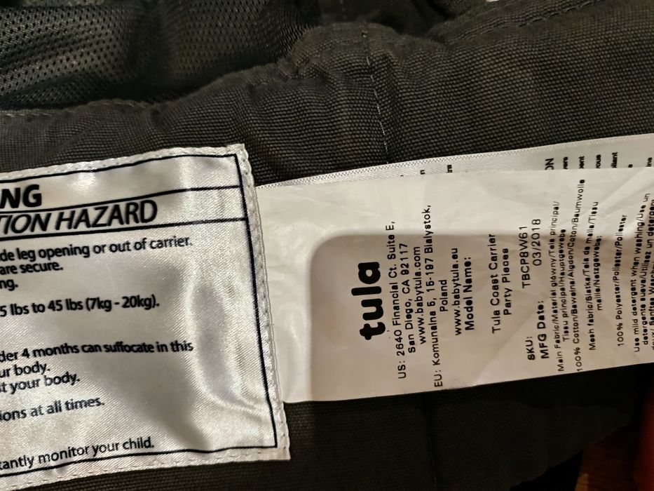 Nosidełko ergonomiczne Tula Coast carrier