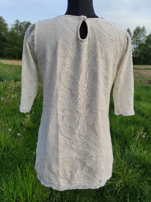 Koronkowa bluzka TUNIKA ecru Dorothy Perkins 42 XL