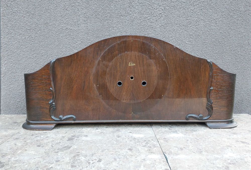 679 Obudowa starego zegara Emes kominkowy bufetowy