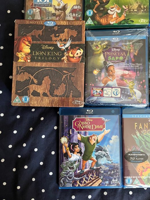 Disney/ Pixar Blu-Ray Bambi, Dumbo, Cinderela, Brave, Up, Rei Leão