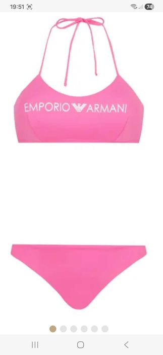 Strój kąpielowy Emporio Armani różowy rozm.L idealny