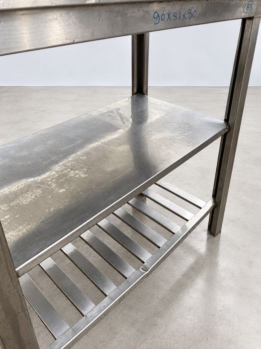 Bancada de inox 2 pratelerias