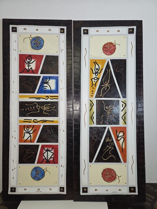 Coleção 6 Quadros Étnicos Taíno (Punta Cana) – Arte em Relevo