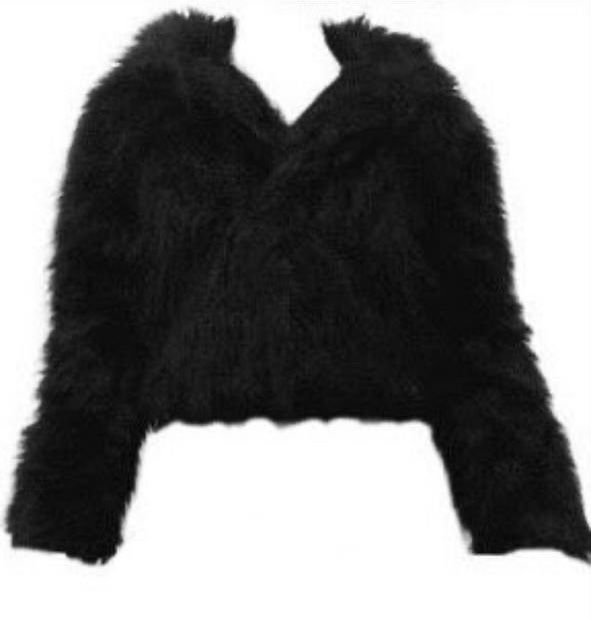 Чорна коротка шубка