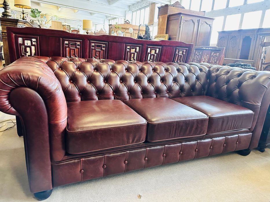 IDEALNA :) 3 osobowa kanapa chesterfield ze skóry naturalnej :)