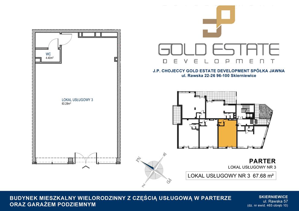 Lokal usługowy 67,68 m², parter, centrum miasta