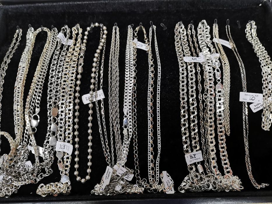 Srebro Srebrne łańcuszki duży wybór