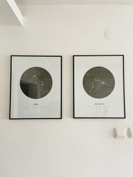 Dwa plakaty obrazy zodiak