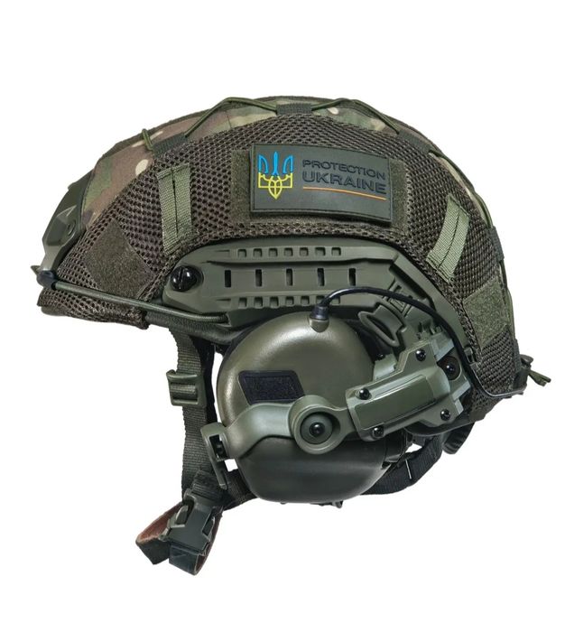 Балістичний Військовий шолом  FAST Helmet NIJ IIIA + таткичні навушники Earmor  М31/М32 

1)Балістич