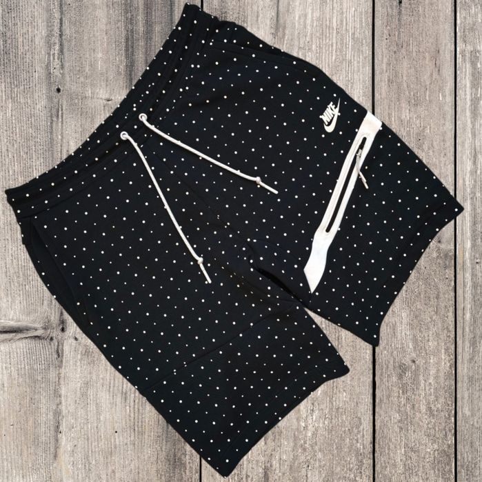 Шорти мегарідкісні Nike Tech Fleece dots black & white (Розмір L)