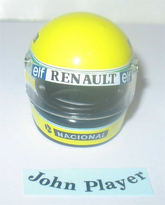 Capacete Ayrton Senna -Temporada 1985 (Lotus) - C/DEFEITO - Escala 1/8