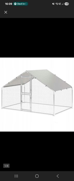 Woliera klatka zewnętrzna wybieg kojec kurnik