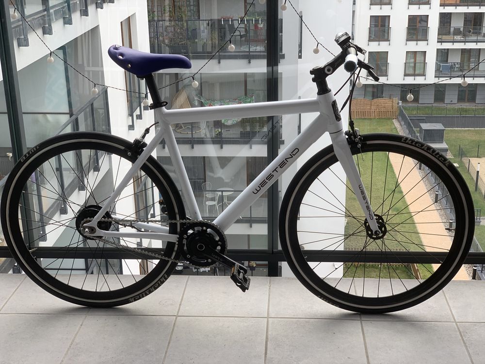 Rower elektryczny single speed WESTEND ma y przebieg 28 13 8kg 53cm Warszawa Ursus OLX.pl