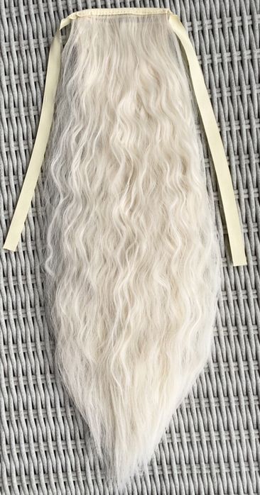 Premium Ultra włosy doczepiane, platynowy blond, kycyk, fale 224.