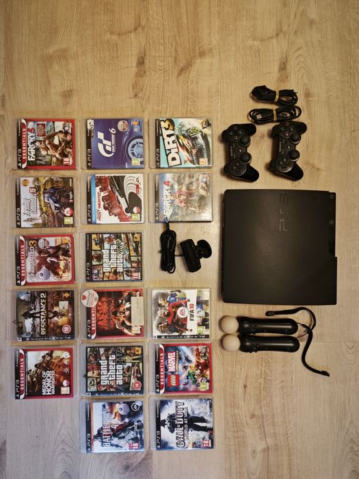 PlayStation 3 Slim 320 gb + 16 gier
