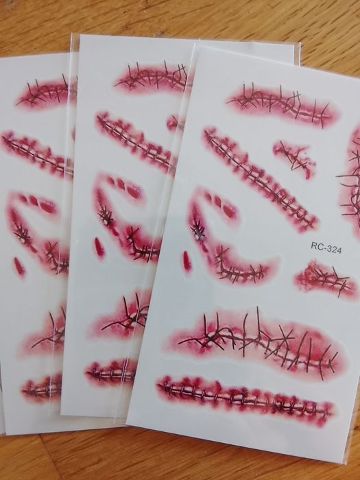 Pack 6 tatuagens Halloween