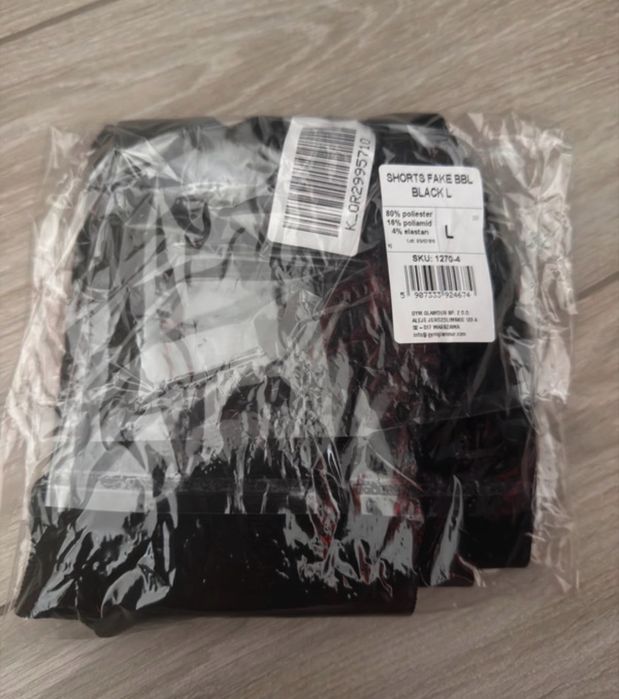 Spodenki Gym Glamour Fake BBL czarne L nowe