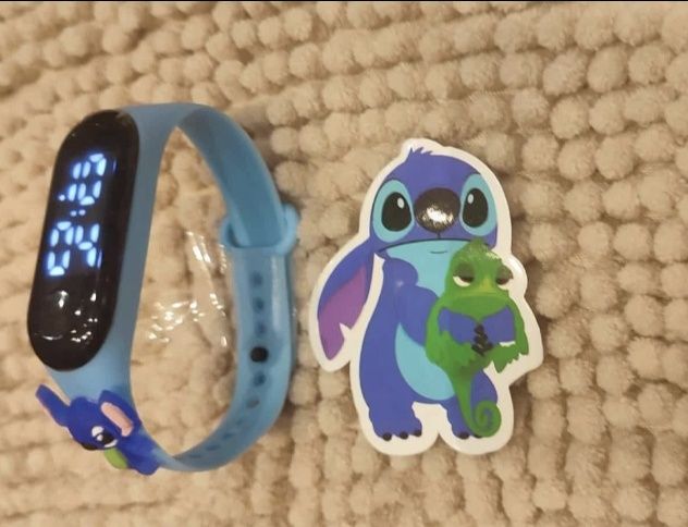 Zegarek LED dla dziecka - motyw Stitch dotykowy nowy