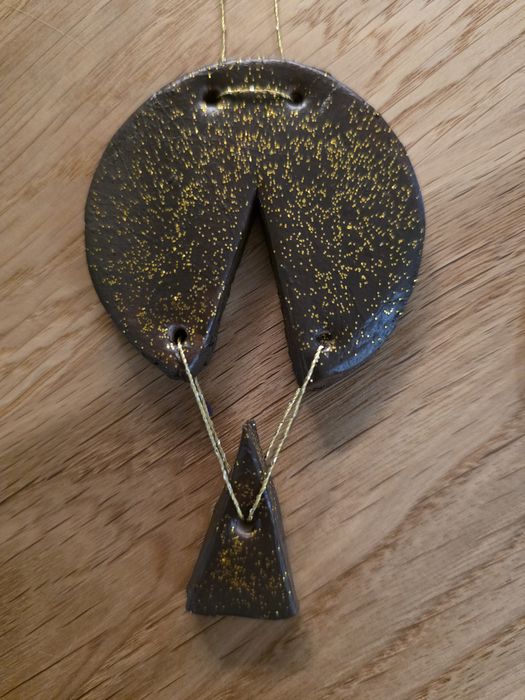 Wisior Handmade -  Balon Brąz i Złoto