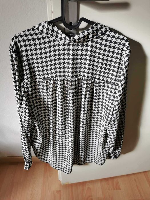Damska nowa elegancka koszula w kratę w pepitkę pepitka H&M M 38