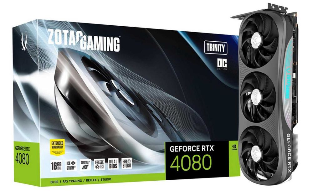 Karta graficzna ZOTAC GeForce RTX 4080 16GB Trinity OC jak NOWA GWARAN