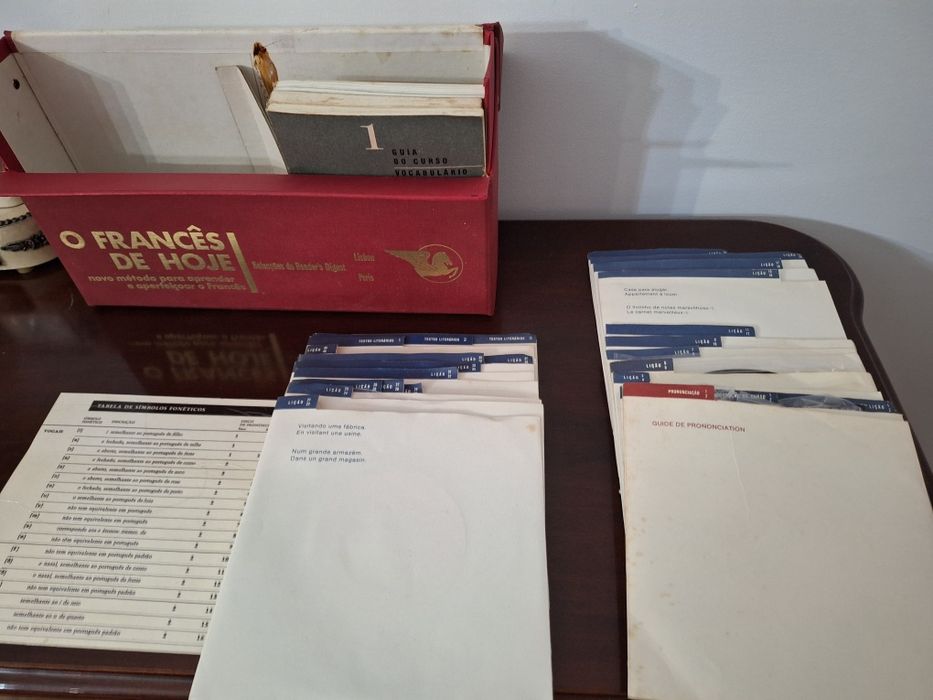 Curso de francês em vinil.