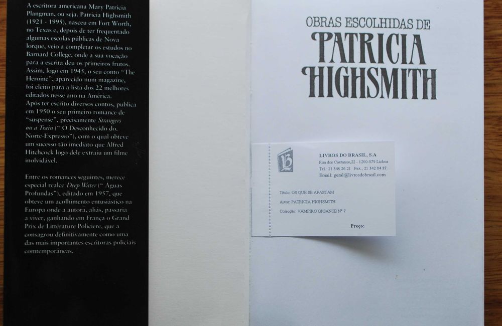 Os Que Se Afastam de Patrícia Highsmith