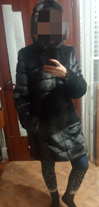 Шуба (эко мех) Графит