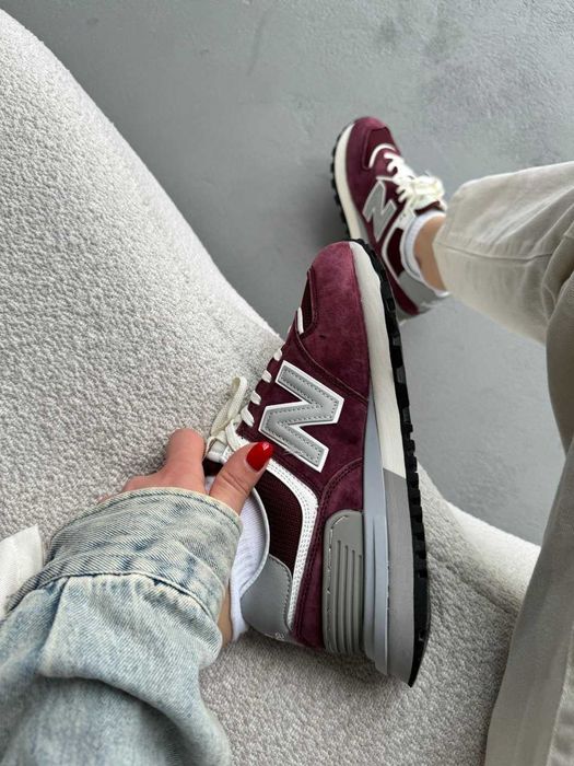 !SALE! New Balance 574 Legacy Burgundy Grey 36 37 38 39 40 41 42 43 44 45 бордові