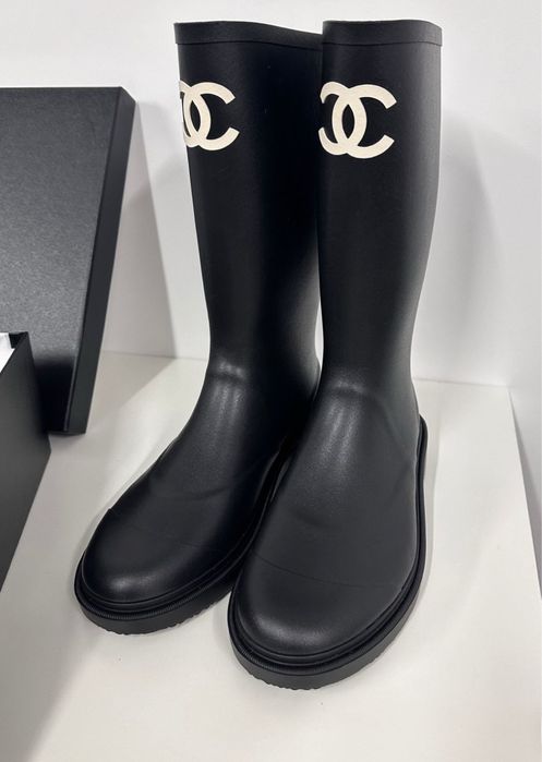 Гумаки чоботи гумові шанель chanel 37 розмір