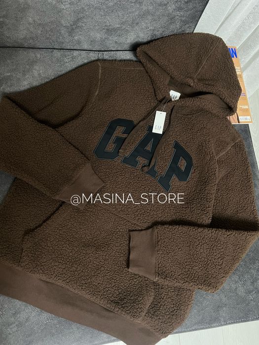Нове худі шерпа M світшот GAP оригінал коричневе тепле кофта оверсайз