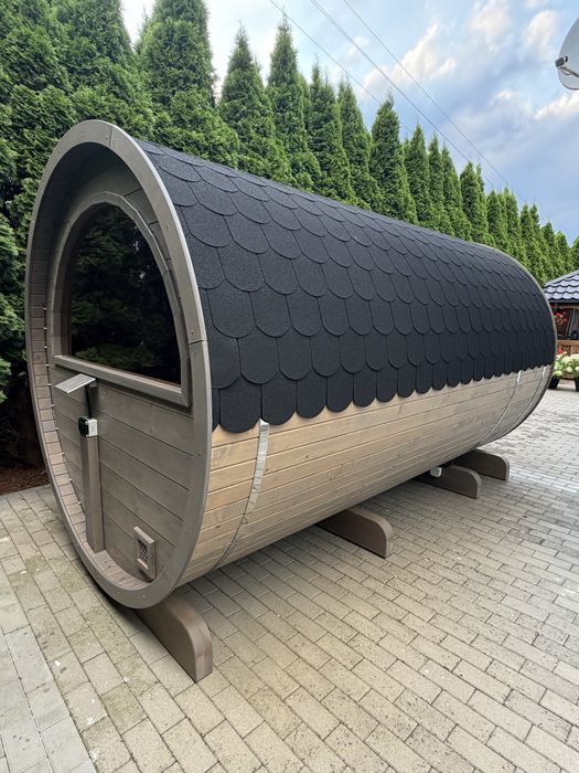 Sauna Typu Beczka 300 cm z Piecem Elektrycznym 9 KW  Wi-FI