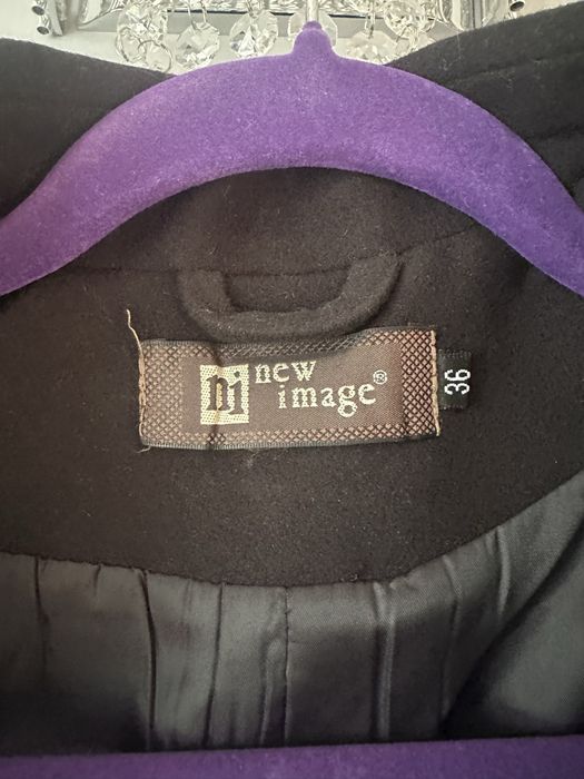 Kurtka marynarka krótki płaszcz czarny dwurzędowy new image 36