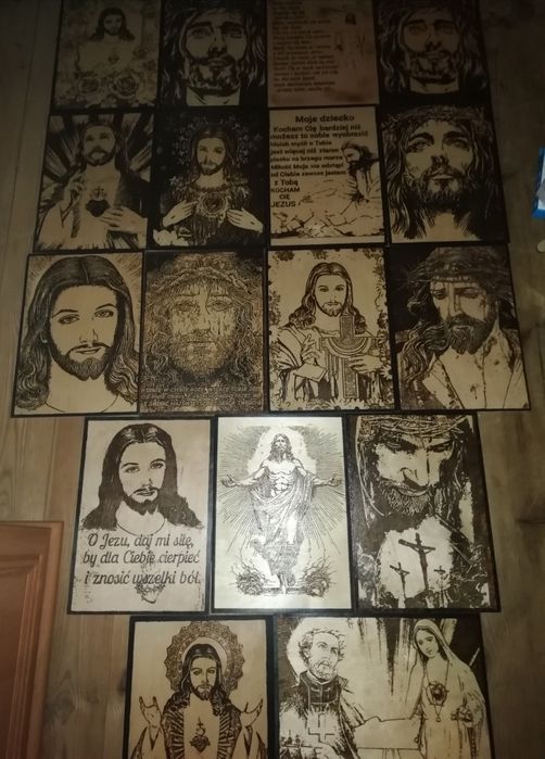 Sprzedam obrazki wypalane ręcznie format a4