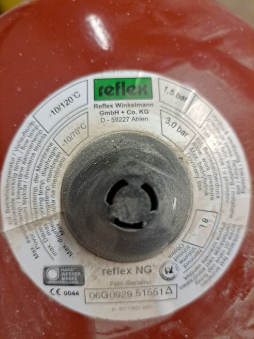 Naczynie przeponowe Reflex NG 8 l