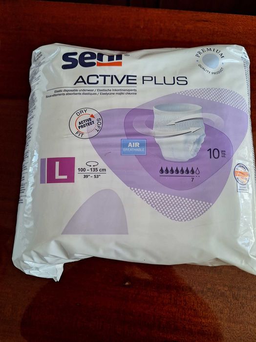 Seni Majtki Pieluchy Pieluchomajtki – Rozmiary L XL – Typ Active Trio Plus Classic Super Quatro – różne rodzaje